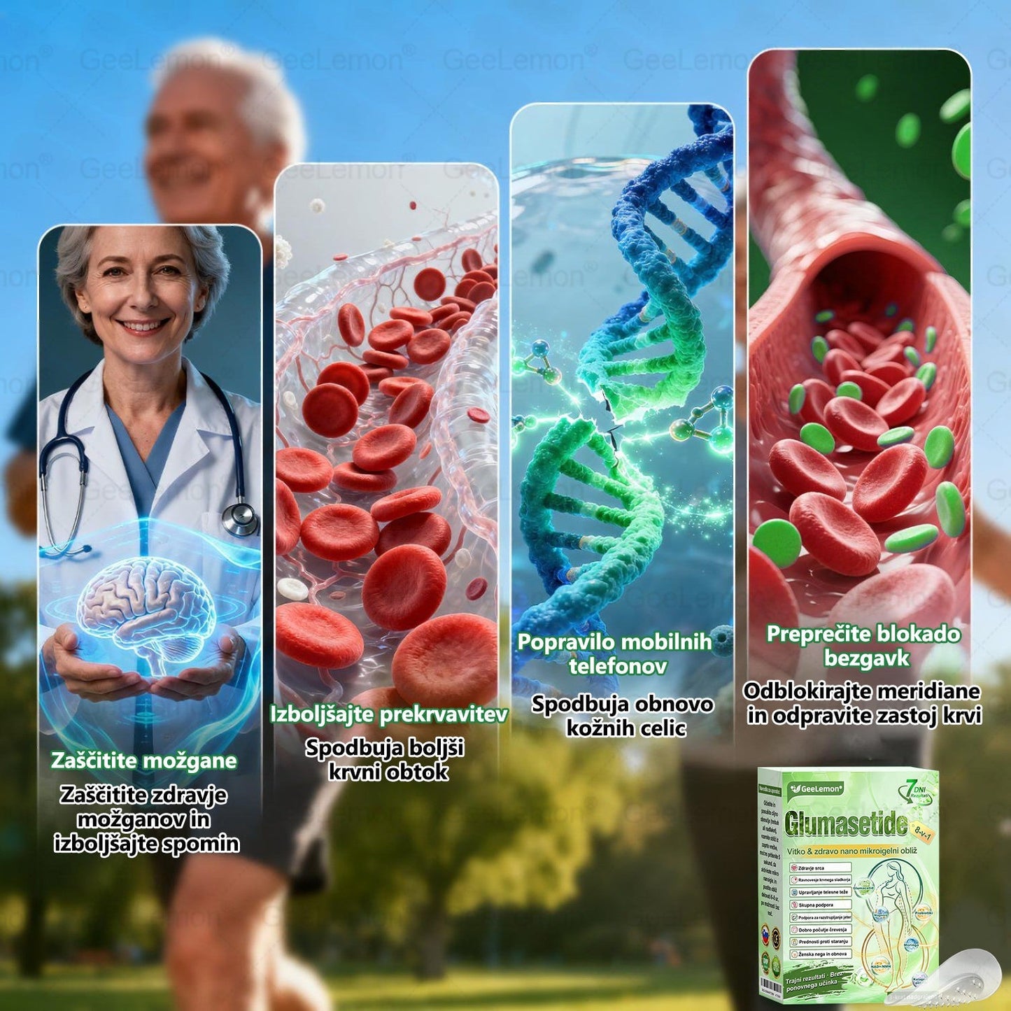 🌴🌴Registrirano pri JAZMP in GMP certificirano👩‍⚕️🎁 𝐆𝐞𝑒𝐿𝑒𝐦𝐨𝐧® 𝐆𝐥𝐮𝐦𝐚𝐬𝐞𝐭𝐢𝐝𝐞 8 v 1 Hujševalni in zdravju namenjen nano obliž z mikroiglicami 🇸🇮 (Samo enkrat na dan, vidne spremembe že v 7 dneh) ✅