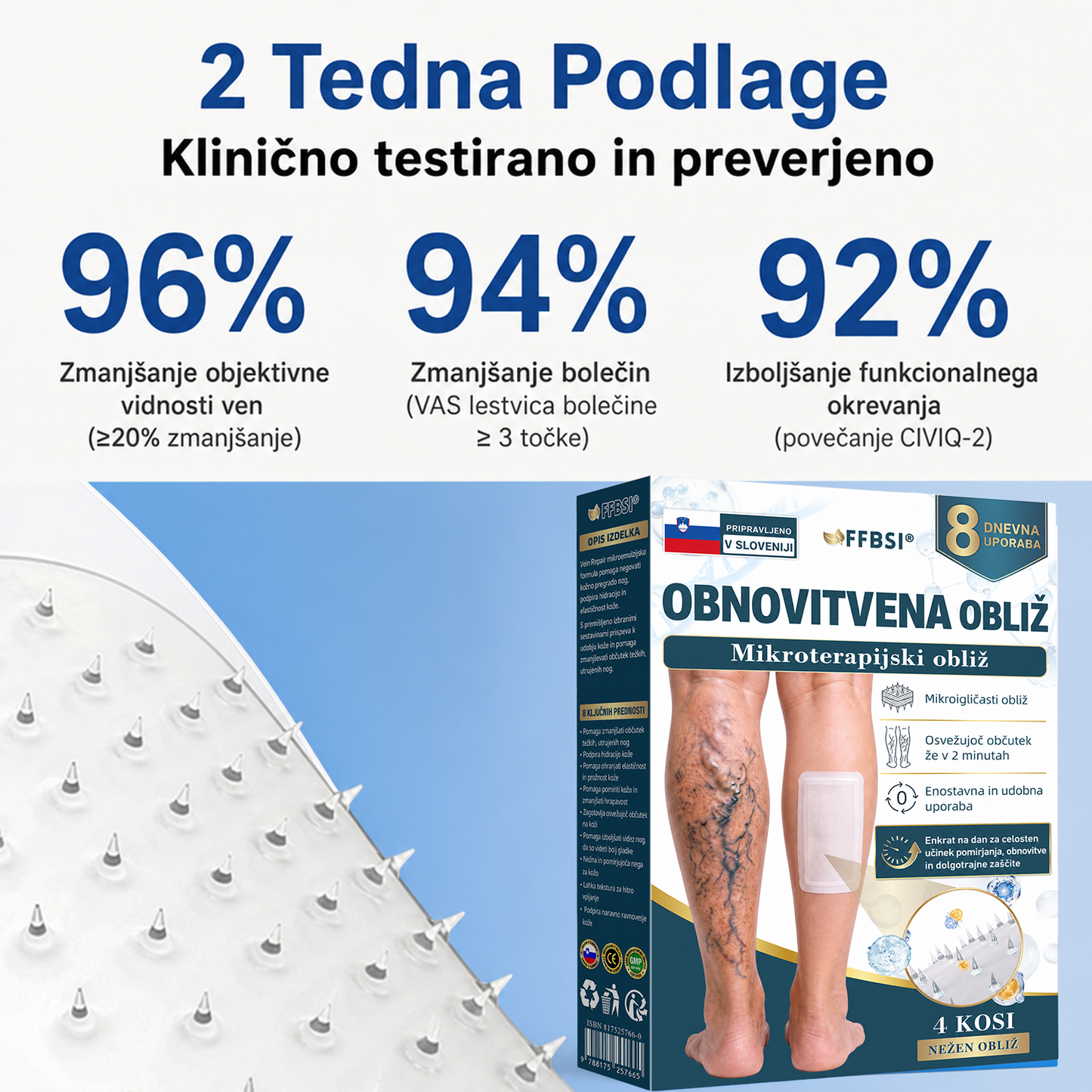 🎉 SAMO DANES – IZJEMNA PONUDBA! 🔥 Dodajte še eno pakiranje obližev FFBSI® za nego nog in prejmite TUDI 50‑ODSTOTNI POPUST! ✨ ⭐ Več obližev – lažje nadaljujete z redno nego nog! 💚 ⏰ Ne zamudite – ponudba velja omejen čas!