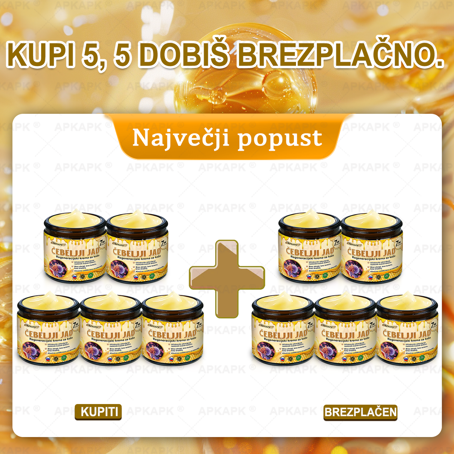 🍃Časovno omejena ponudba⏰✨APKAPK® krema za obnovo kože in odpravljanje gub z uporabo čebeljega strupa🍃Ciljna rešitev za gube in različne težave s kožo.